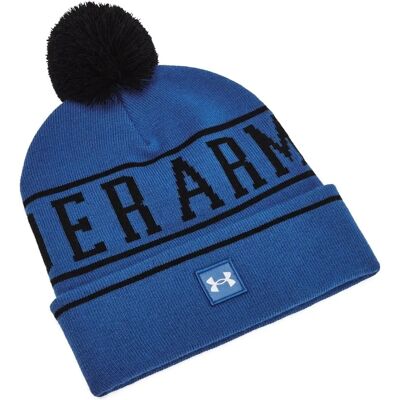 Bonnet Under Armour Halftime Pom (1386634) - bleu technique - Publicité Bonnet Under Armour Halftime Pom (1386634) - bleu technique - Publicité