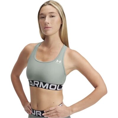 Under Armour HeatGear Mid Branded Sequoia Green Sport-BH - XS Under Armour HeatGear Mid Branded Sequoia Green Sport-BH - XS