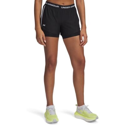 Shorts sportivi Under Armour Tech Play Up Donna - Nero e Bianco - Shorts sportivi Shorts sportivi Under Armour Tech Play Up Donna - Nero e Bianco - Shorts sportivi