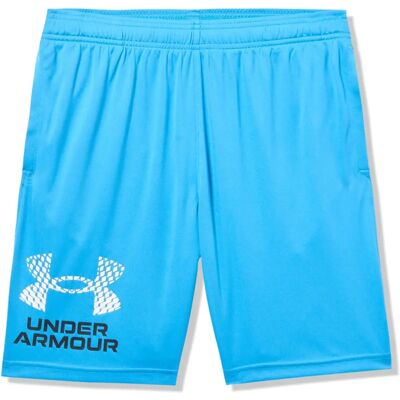 Shorts Logo Under Armour - Garçons, Bleu Clair, Séchage Rapide - Publicité Shorts Logo Under Armour - Garçons, Bleu Clair, Séchage Rapide - Publicité