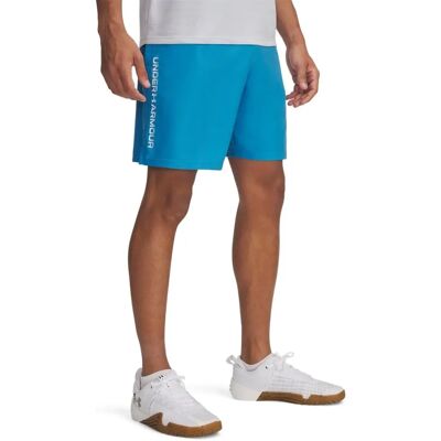 Short Under Armour Woven Wordmark - Bleu - Short - Publicité Short Under Armour Woven Wordmark - Bleu - Short - Publicité
