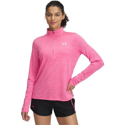 Under Armour Donna Tech Twist 1/2 Zip Rosa - Maglietta Under Armour Donna Tech Twist 1/2 Zip Rosa - Maglietta