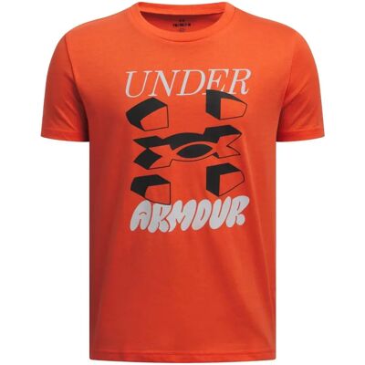 Under Armour - B Split Big Logo SS - Roșu - YL - Tricou Under Armour - B Split Big Logo SS - Roșu - YL - Tricou