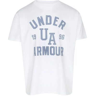 Under Armour Schweres Oversized Weißes T-Shirt - T-Shirt Under Armour Schweres Oversized Weißes T-Shirt - T-Shirt