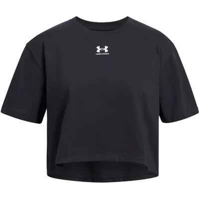 Under Armour RIVAL Girls' T-Shirt - Sporty, Cotton-Blend, White/Black Under Armour RIVAL Girls' T-Shirt - Sporty, Cotton-Blend, White/Black