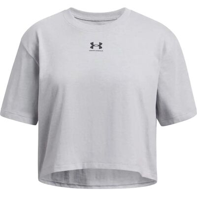 Under Armour RIVAL kortärmad T-shirt - Barn, Grå/Svart Under Armour RIVAL kortärmad T-shirt - Barn, Grå/Svart