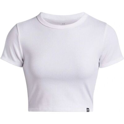 Under Armour Rival Rib Baby Tee - Damen Cropped T-Shirt - Weiß Under Armour Rival Rib Baby Tee - Damen Cropped T-Shirt - Weiß