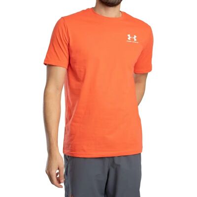 Under Armour Feuer/Weiß Left Chest T-Shirt - T-Shirt Under Armour Feuer/Weiß Left Chest T-Shirt - T-Shirt