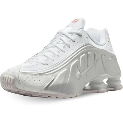 Nike Shox R4 Białe/Srebrne Metaliczne Buty - Buty Nike Shox R4 Białe/Srebrne Metaliczne Buty - Buty