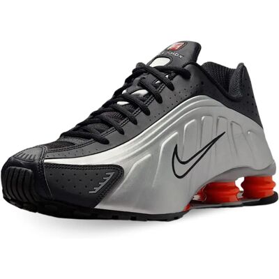 Nike Shox R4 Metallic Silver/Black Sneakers - Herre Nike Shox R4 Metallic Silver/Black Sneakers - Herre