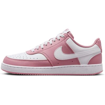 Nike Rose/Blanc Court Vision Low Baskets - Baskets - Publicité Nike Rose/Blanc Court Vision Low Baskets - Baskets - Publicité