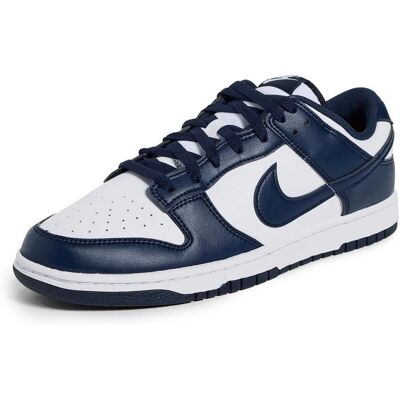 Nike Dunk Low Retro Hvid/ Midnats Navy - Sneakers Nike Dunk Low Retro Hvid/ Midnats Navy - Sneakers