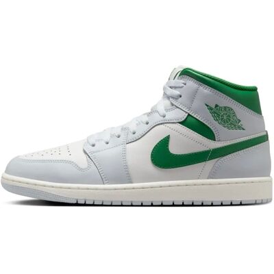 Nike Air Jordan 1 Mid Hvid Grøn - Sneakers - Sportssko Nike Air Jordan 1 Mid Hvid Grøn - Sneakers - Sportssko
