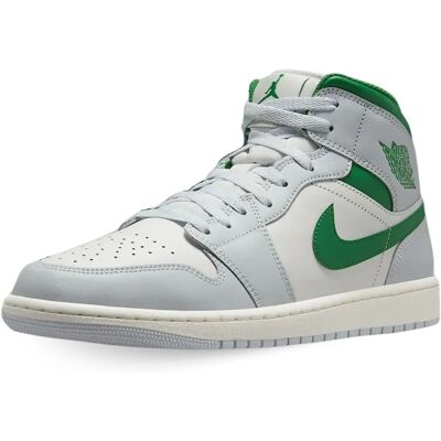 Air Jordan 1 Mid Summit White/ Pine Green-Pure Platinum-Sail - Sneakers Air Jordan 1 Mid Summit White/ Pine Green-Pure Platinum-Sail - Sneakers
