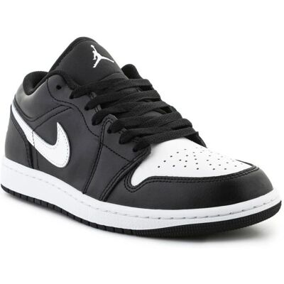 Jordan 1 Mid Czarne Buty - Skóra, Syntetyk - Buty Jordan 1 Mid Czarne Buty - Skóra, Syntetyk - Buty