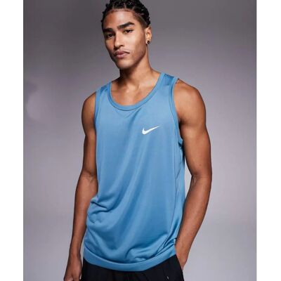 Camiseta de running Nike Azul - Transpirable, Elástica, Absorbente Camiseta de running Nike Azul - Transpirable, Elástica, Absorbente
