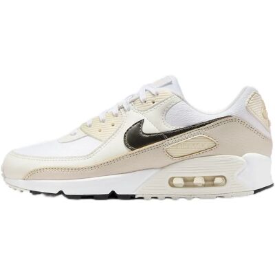 Nike W Air Max 90 Blanc/Platine Plate-Lt Orewood Brn - Baskets - Publicité Nike W Air Max 90 Blanc/Platine Plate-Lt Orewood Brn - Baskets - Publicité