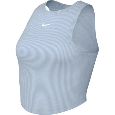 Nike Blue Rib Crop Tank Top - Tank Top Nike Blue Rib Crop Tank Top - Tank Top
