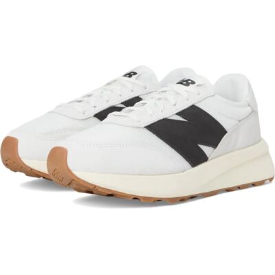 New Balance 370 Wildleder-Sneaker - Weiß/Schwarz - Unisex - Größe 9,5 UK New Balance 370 Wildleder-Sneaker - Weiß/Schwarz - Unisex - Größe 9,5 UK