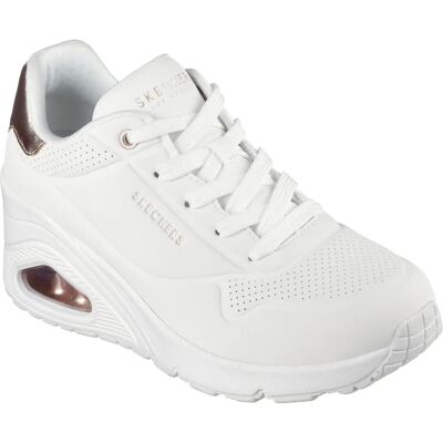 Skechers Witte Uno Wedge Sneakers - Casual Skechers Witte Uno Wedge Sneakers - Casual
