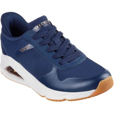 Skechers Tres-Air Uno Navy Slip-On Trainers - Athletic Shoes Skechers Tres-Air Uno Navy Slip-On Trainers - Athletic Shoes