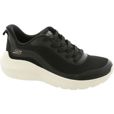 Skechers Bobs Squad Waves Still Wading Trainers - Black - Women Skechers Bobs Squad Waves Still Wading Trainers - Black - Women