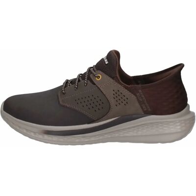Skechers Hombre Zapatillas de Cuero Marrón Slip-In - Slade Macklin Casual Skechers Hombre Zapatillas de Cuero Marrón Slip-In - Slade Macklin Casual