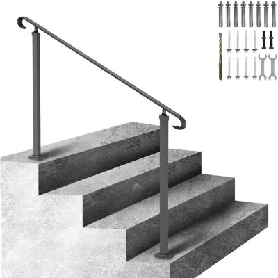 Vevor Pasamanos de Escalera Exterior - Ajustable - Hierro, 140x13.5x97 cm Vevor Pasamanos de Escalera Exterior - Ajustable - Hierro, 140x13.5x97 cm