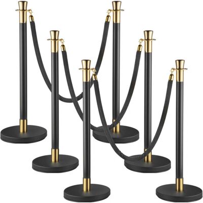 Mophorn - Velvet Rope Barrier - Black - 1.5 m - Stanchion barrier Mophorn - Velvet Rope Barrier - Black - 1.5 m - Stanchion barrier