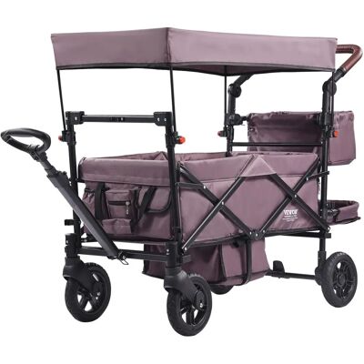 Poussette Double Légère Vevor - Poignée Ajustable, 25kg Capacité - Siège Auto et Parasol - Publicité Poussette Double Légère Vevor - Poignée Ajustable, 25kg Capacité - Siège Auto et Parasol - Publicité