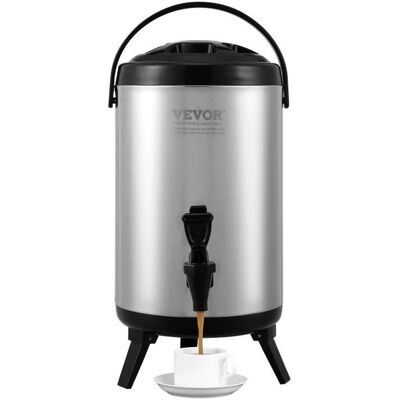 Vevor Distributeur de Boissons Isolé en Acier Inoxydable - 2 Gallons - Thé Chaud Café Eau - Publicité Vevor Distributeur de Boissons Isolé en Acier Inoxydable - 2 Gallons - Thé Chaud Café Eau - Publicité