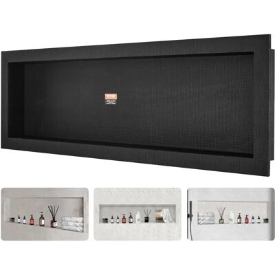 Repose de Douche Vevor - 41x127x10cm, Étanche, Noir - Publicité Repose de Douche Vevor - 41x127x10cm, Étanche, Noir - Publicité