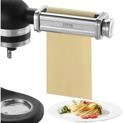 Accesorio de pasta Vevor para KitchenAid Batidora de pie Rodillo de lámina de acero inoxidable - Accesorio para máquina de pasta Accesorio de pasta Vevor para KitchenAid Batidora de pie Rodillo de lámina de acero inoxidable - Accesorio para máquina de pasta