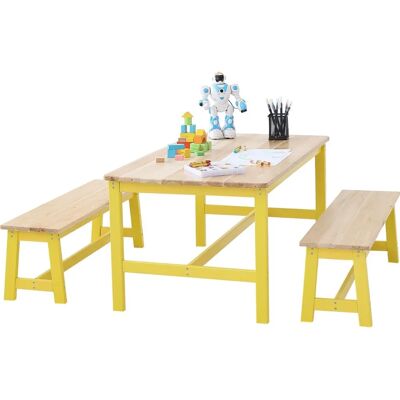 Vevor Ensemble Table et Bancs pour Enfants - Cèdre, Jaune Clair - Mobilier Enfant - Publicité Vevor Ensemble Table et Bancs pour Enfants - Cèdre, Jaune Clair - Mobilier Enfant - Publicité
