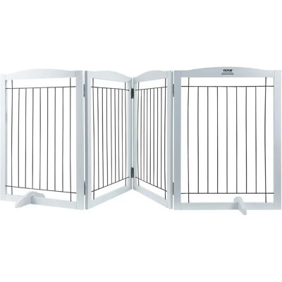 Vevor Cancello per cani bianco indipendente - 245 cm, 4 pannelli Vevor Cancello per cani bianco indipendente - 245 cm, 4 pannelli