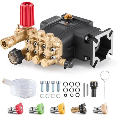 Vevor Nagynyomású Mosógép Szivattyú - 3300 PSI, 2,5 GPM, Horizontális Triplex Vevor Nagynyomású Mosógép Szivattyú - 3300 PSI, 2,5 GPM, Horizontális Triplex