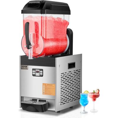 Vevor Machine à Slushie Commerciale - 12L - Acier Inoxydable - Facile à Utiliser - Publicité Vevor Machine à Slushie Commerciale - 12L - Acier Inoxydable - Facile à Utiliser - Publicité