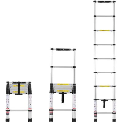 Vevor Aluminium Teleskopleiter - 8,5FT, Leicht, 375 lbs Tragkraft Vevor Aluminium Teleskopleiter - 8,5FT, Leicht, 375 lbs Tragkraft