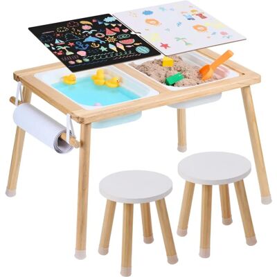 Table sensorielle en bois naturel Vevor avec chaises - 3 caractéristiques - Publicité Table sensorielle en bois naturel Vevor avec chaises - 3 caractéristiques - Publicité