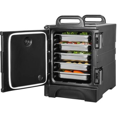 Vevor Contenitore Isolante per Cibo - 75L, Impilabile, Nero Vevor Contenitore Isolante per Cibo - 75L, Impilabile, Nero