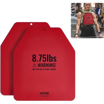 Vevor Gewichtswestenplatten - 8,75 lb Premium-Stahl - Ergonomischer Sitz - Gewicht für Westen Vevor Gewichtswestenplatten - 8,75 lb Premium-Stahl - Ergonomischer Sitz - Gewicht für Westen