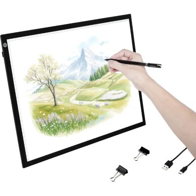 VEVOR A3 LED-Lichtpanel - Einstellbare Helligkeit USB VEVOR A3 LED-Lichtpanel - Einstellbare Helligkeit USB