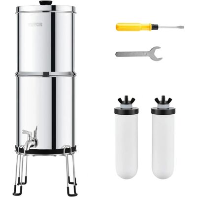 Vevor Edelstahl-Schwerkraft-Wasserfiltersystem - 2,25G - Reduziert Blei & Chlor Vevor Edelstahl-Schwerkraft-Wasserfiltersystem - 2,25G - Reduziert Blei & Chlor