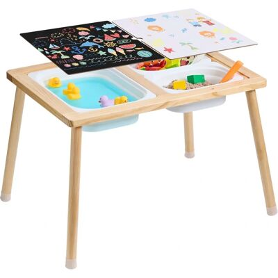Vevor Natürlicher Sensorischer Tisch mit Aufbewahrungsbehältern - Für Kleinkinder Indoor/Outdoor Vevor Natürlicher Sensorischer Tisch mit Aufbewahrungsbehältern - Für Kleinkinder Indoor/Outdoor