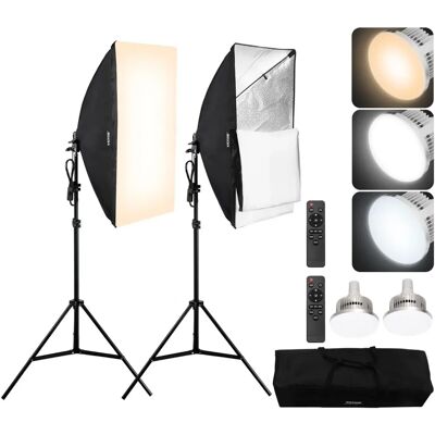 Kit d'Éclairage Softbox Vevor - 20x28 - Ajustable, Portable - Publicité Kit d'Éclairage Softbox Vevor - 20x28 - Ajustable, Portable - Publicité