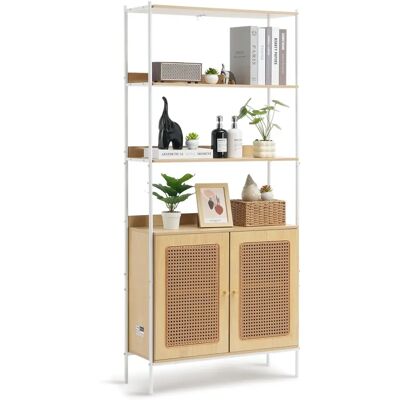 Vevor Rattanregal - Natur, Leiter, Offene Regale, 6 Ablagen Vevor Rattanregal - Natur, Leiter, Offene Regale, 6 Ablagen