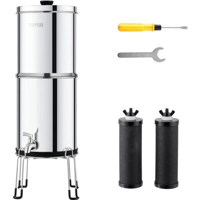 Vevor Système de Filtration d'Eau en Acier Inoxydable - 2.25G - Réduit Plomb & Chlore - Publicité Vevor Système de Filtration d'Eau en Acier Inoxydable - 2.25G - Réduit Plomb & Chlore - Publicité