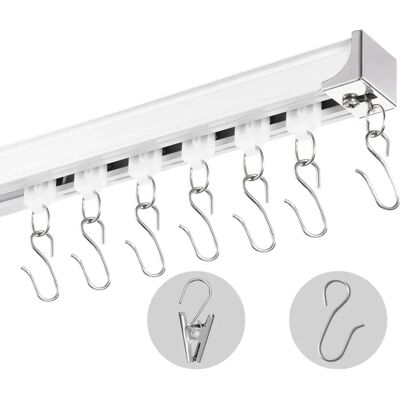 Ensemble de rails pour rideaux de plafond Vevor blanc - Système coulissant pour salon et chambre - Publicité Ensemble de rails pour rideaux de plafond Vevor blanc - Système coulissant pour salon et chambre - Publicité