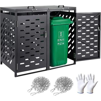 Vevor Outdoor Trash Bin Shelter - Fits 2 x 240L Bins Vevor Outdoor Trash Bin Shelter - Fits 2 x 240L Bins