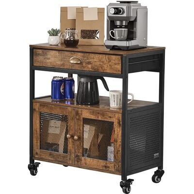 Vevor Cabinet de Bar à Café - Table Mobile 4 Niveaux Style Campagne - Publicité Vevor Cabinet de Bar à Café - Table Mobile 4 Niveaux Style Campagne - Publicité